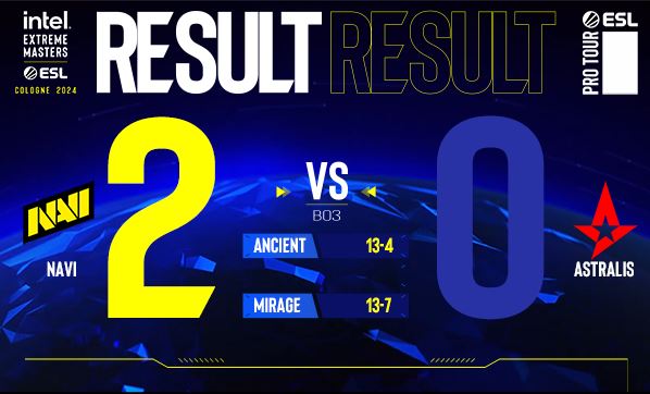 IEM Cologne 2024: Kemenangan Mudah saat NAVI Mengalahkan  Astralis  2-0
