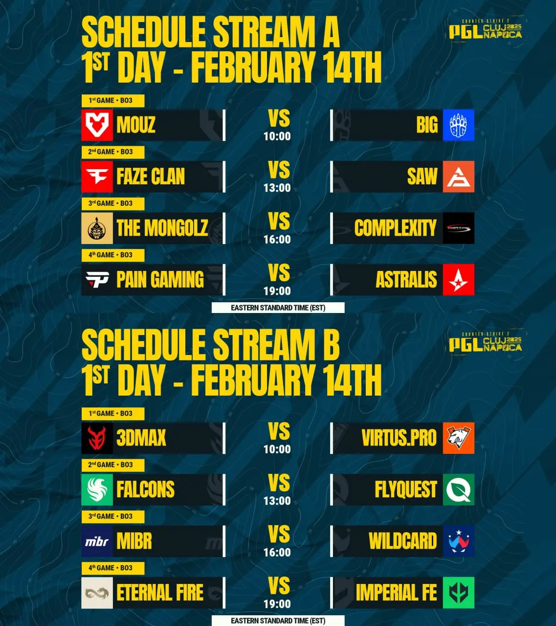 PGL Cluj-Napoca 2025: Schedule and first matches released