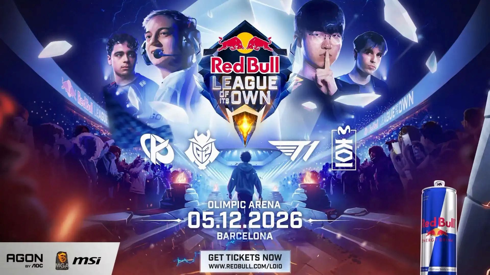  T1 , G2,  Movistar KOI  and  Karmine Corp  confirmed for Red Bull League of Its Own 2026