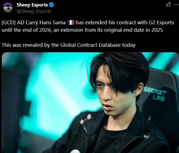  G2 Esports  has extended the contract with  Hans Sama  until 2026