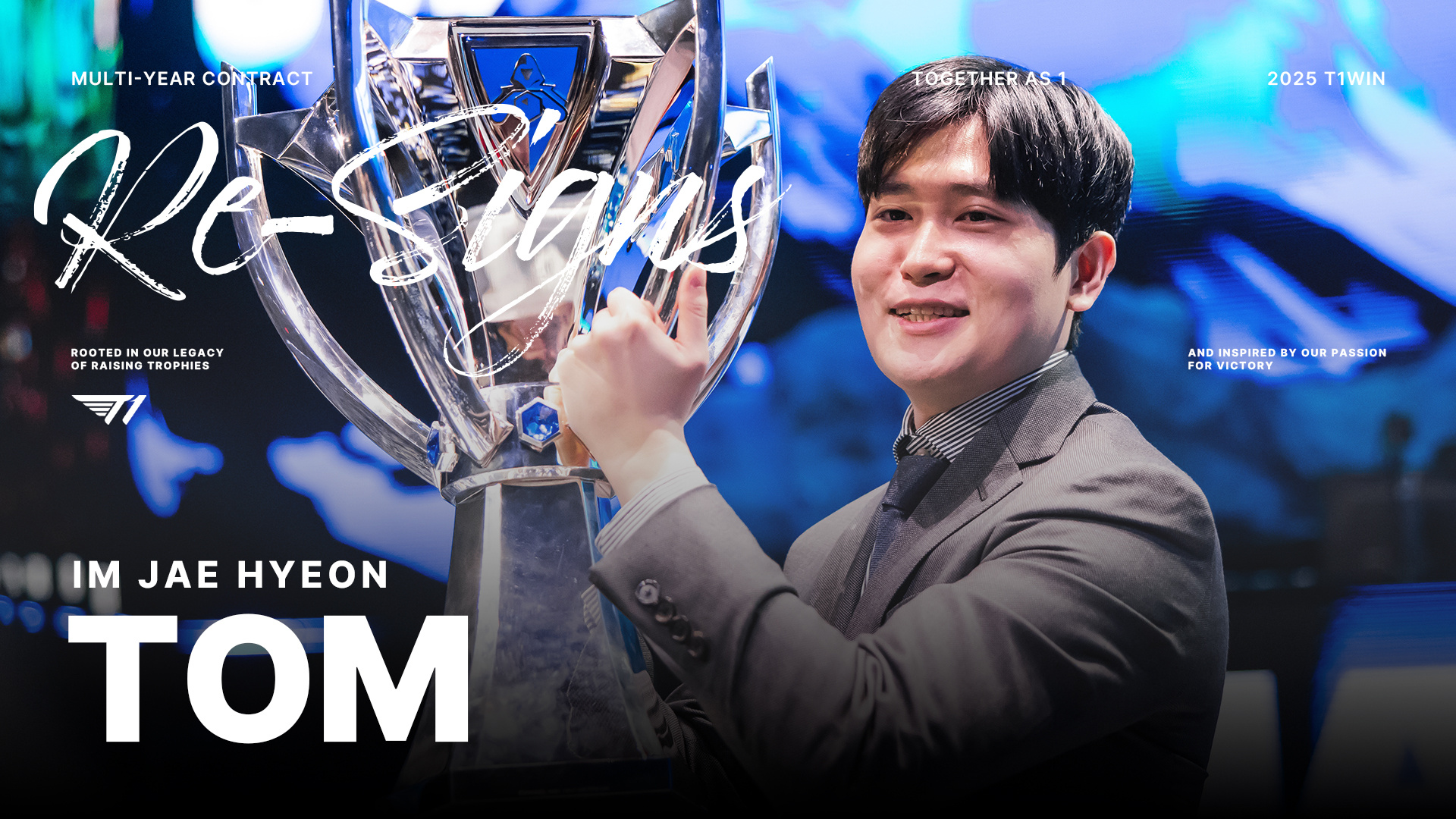T1 Official: Renewed contract with champion coach Tom until 2026