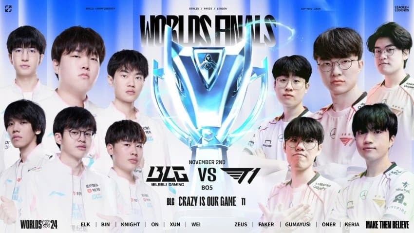 La finale del Campionato Mondiale di League of Legends 2024 si avvicina, chi vincerà tra BLG e  T1 ?