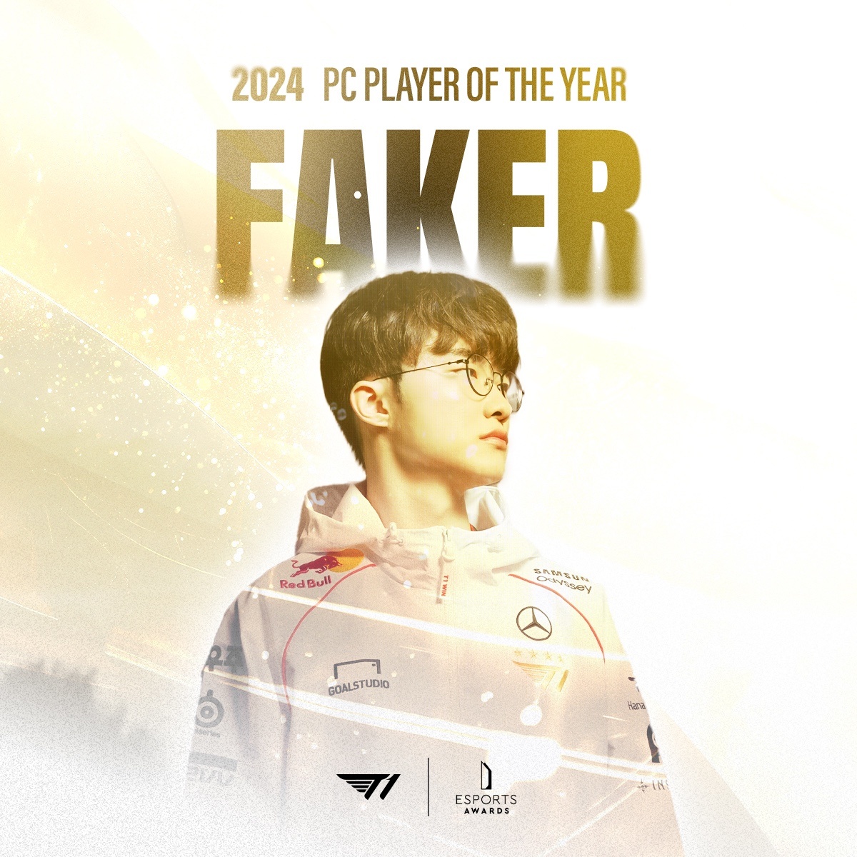 T1 ufficialmente congratula Faker per aver vinto il premio come miglior giocatore dell'anno: trasmettiamo congratulazioni e supporto al giocatore Faker!🎉