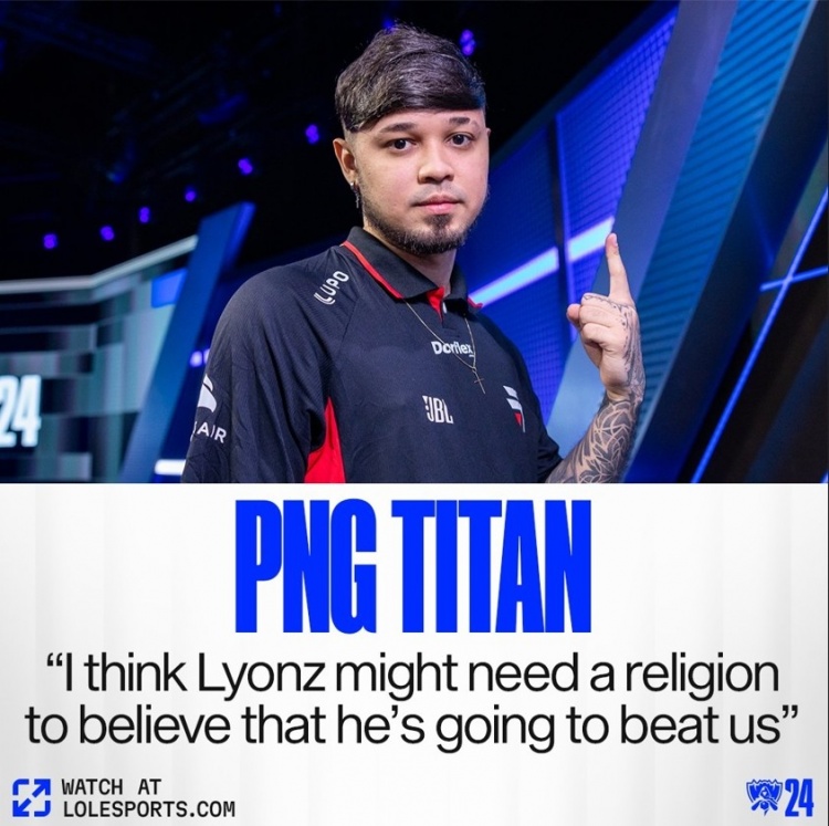 LOL Official Twitter Shares TitaN: I think Lyonz needs faith to believe he can beat us