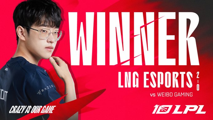 LNG完成对阵WBG三连胜