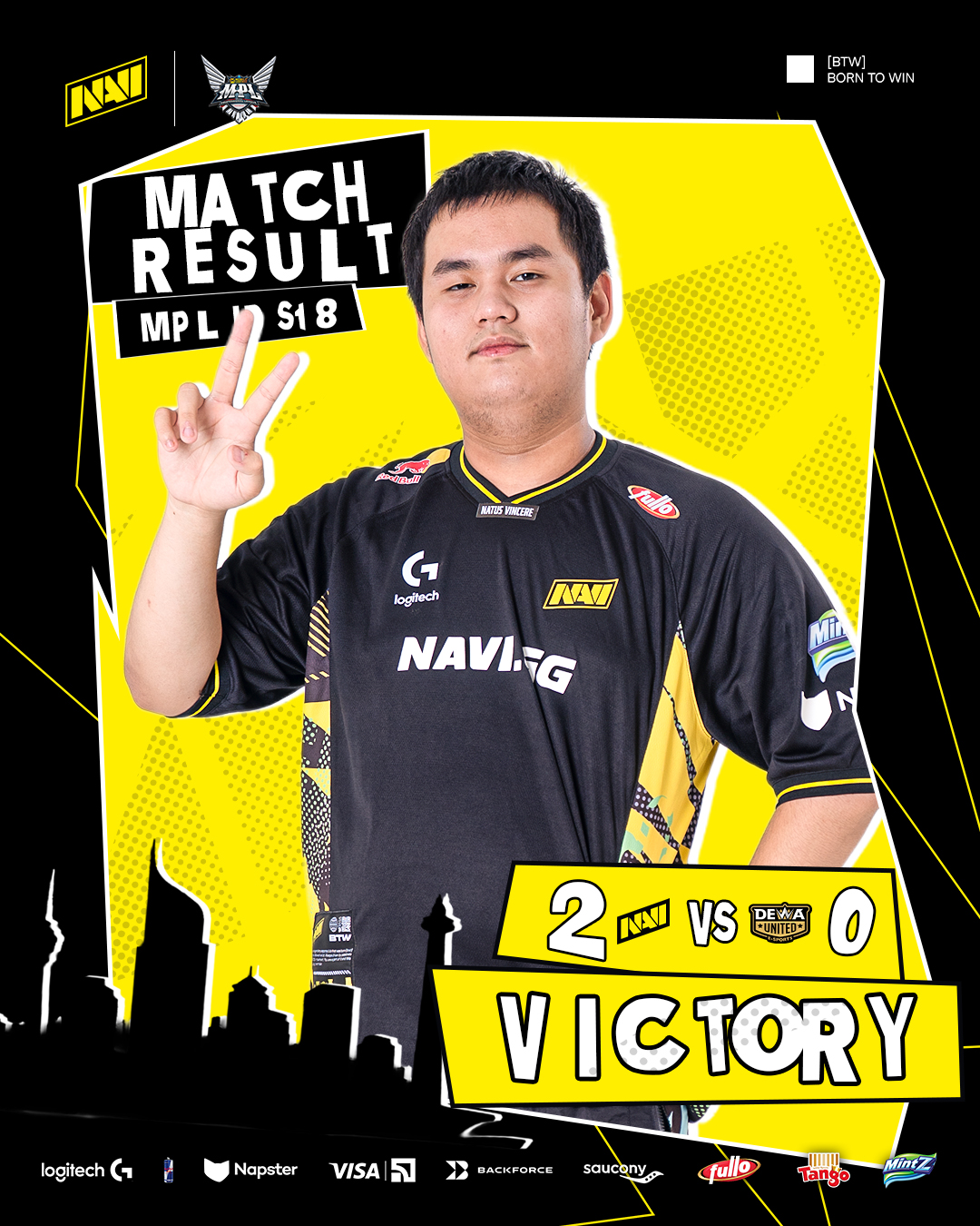 NAVI横扫Dewa United，Liquid ID和EVOS在MPL印尼获胜