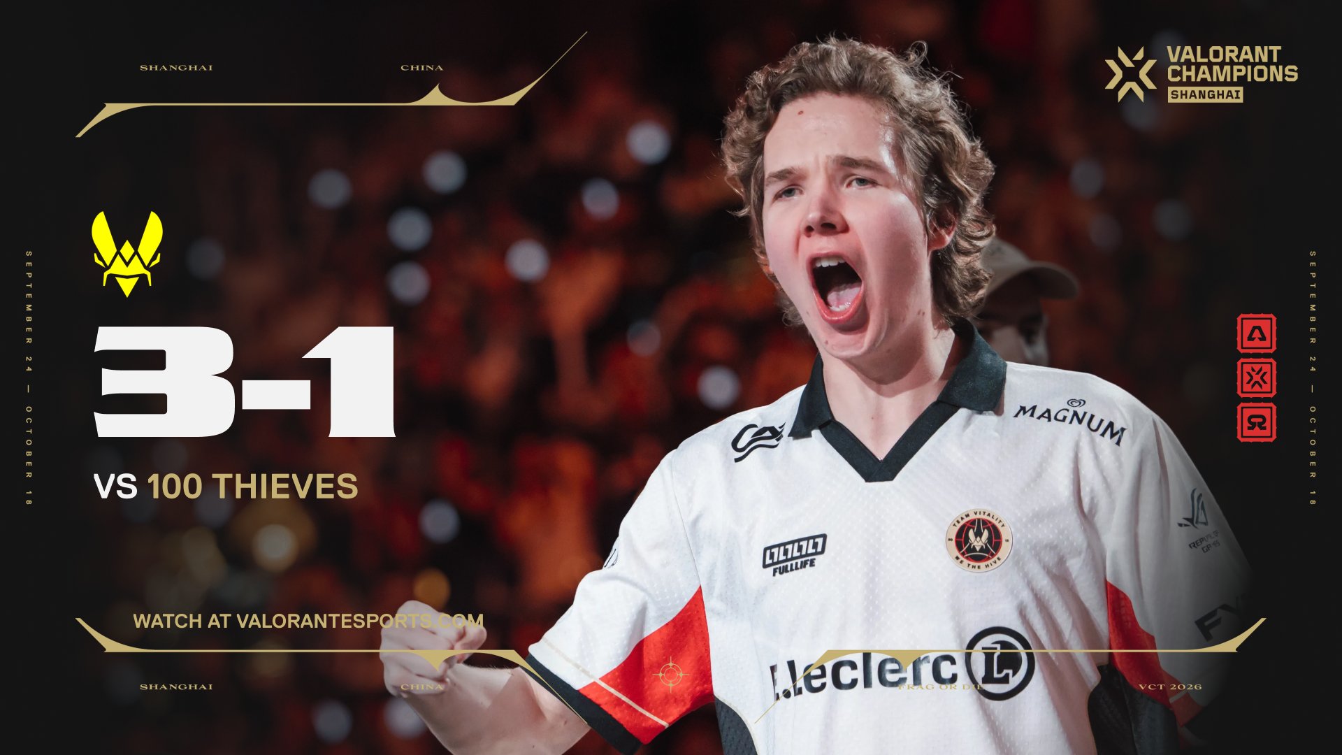 Vitality recover against 100 Thieves to reach Champions grand final