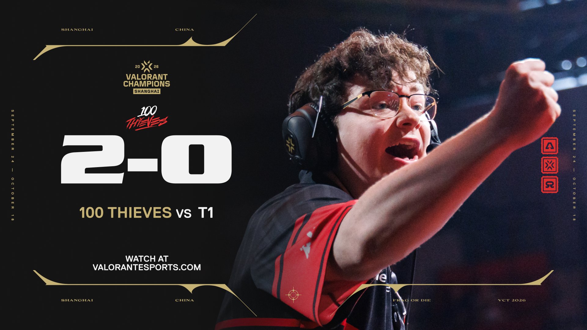  100 Thieves  在冠军上海揭幕战中横扫  T1 