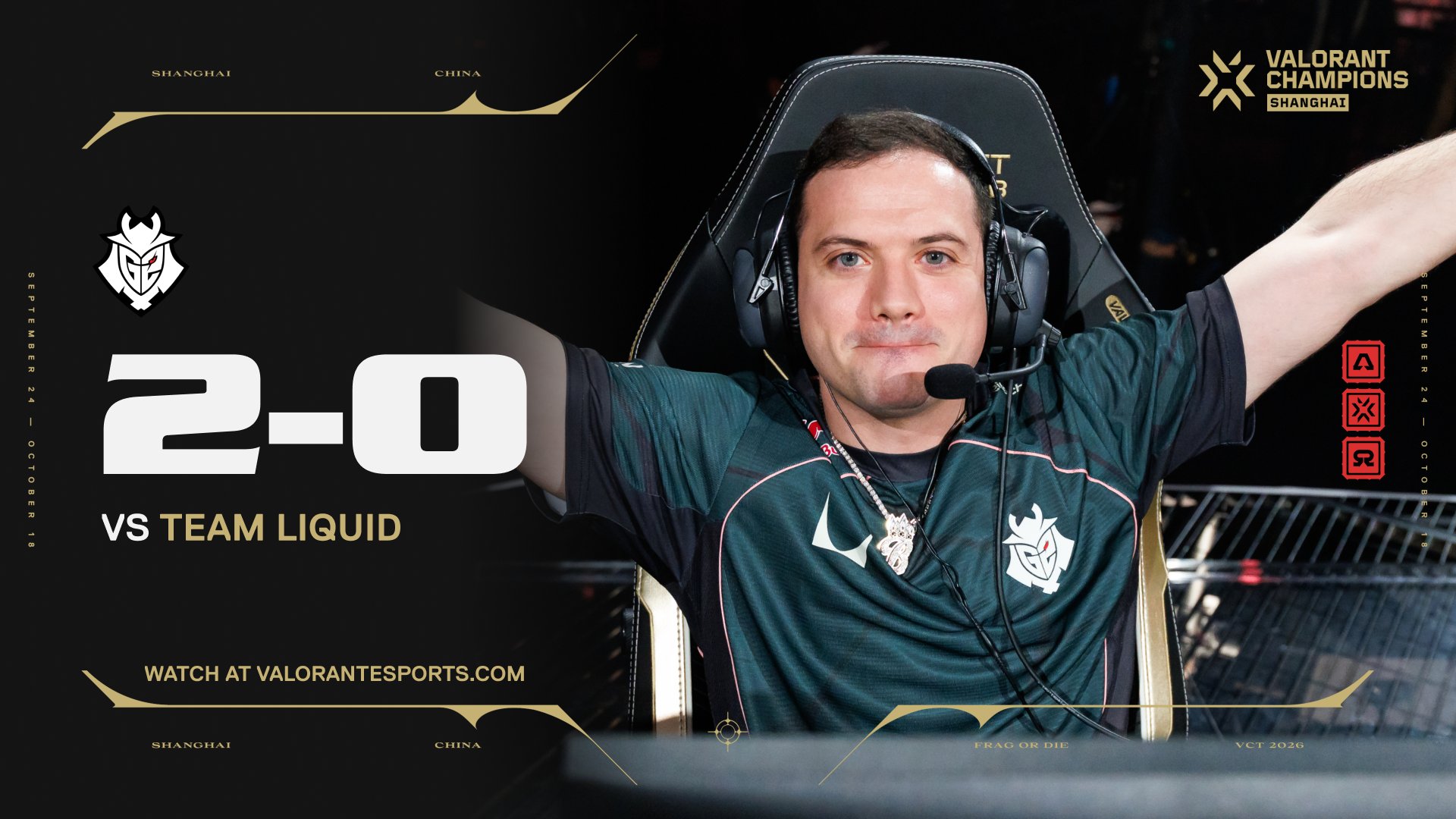 G2 sweep Team Liquid to secure VALORANT Champions playoff spot
