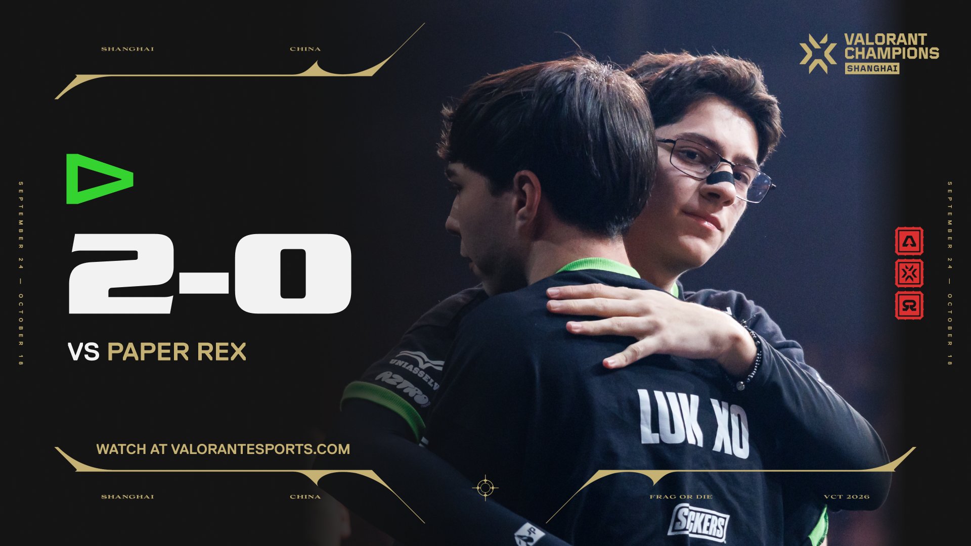 LOUD 横扫 Paper Rex 继续在 VALORANT Champions 的上半区比赛