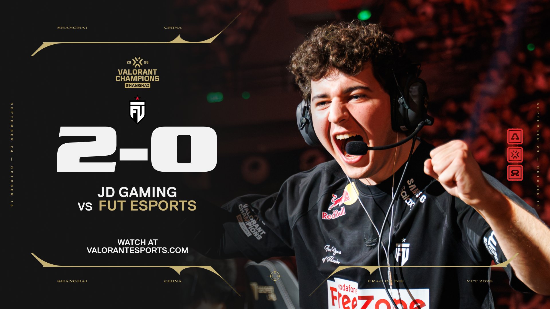  FUT Esports  在冠军上海揭幕战中横扫  JD Gaming 