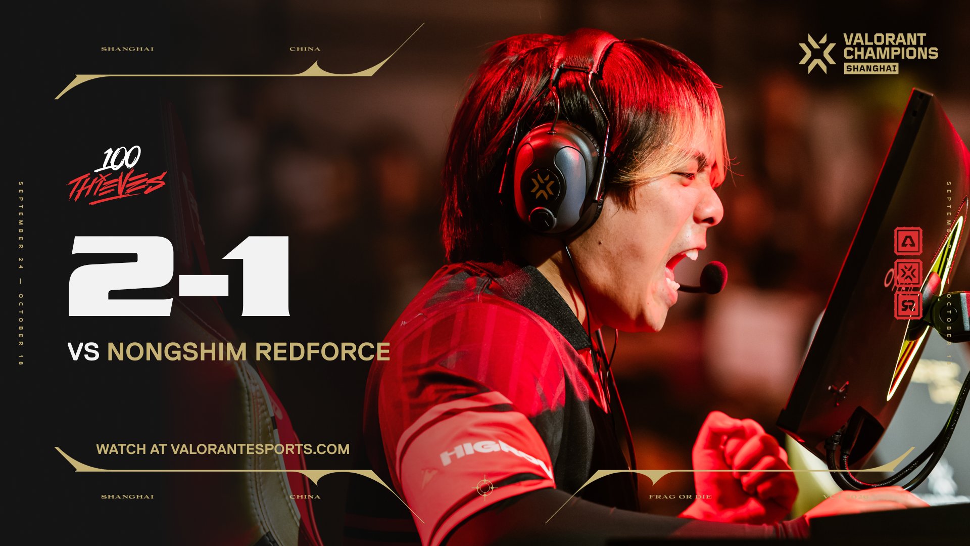 100 Thieves eliminate Nongshim RedForce to survive VALORANT Champions